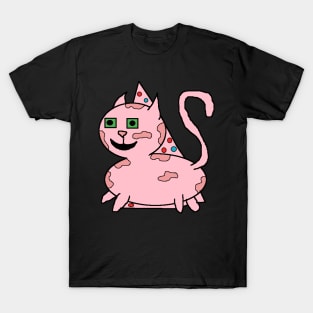 Pink Cat for a pink Christmas T-Shirt